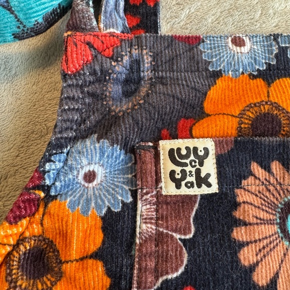 Lucy & Yak Lucy Freyja Corduroy Dress Dawn Floral Print Size Small - Picture 4 of 16
